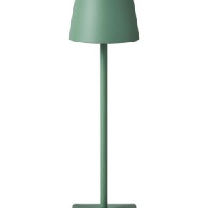 Nowoczesna lampa stołowa metalowa bezprzewodowa USB zielona 446736