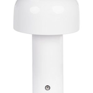 Nowoczesna lampa stołowa metalowa biała 385082