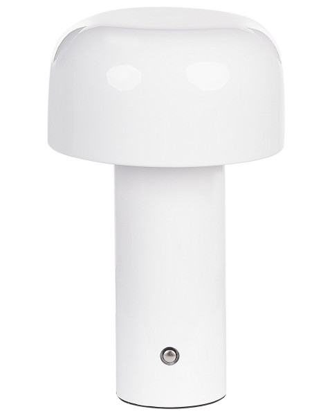 Nowoczesna lampa stołowa metalowa biała 385082