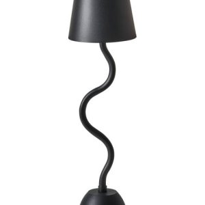 Nowoczesna lampa stołowa metalowa czarna bezprzewodowa USB biała 438317 Nowoczesna lampa stołowa metalowa czarna bezprzewodowa USB biała 438317