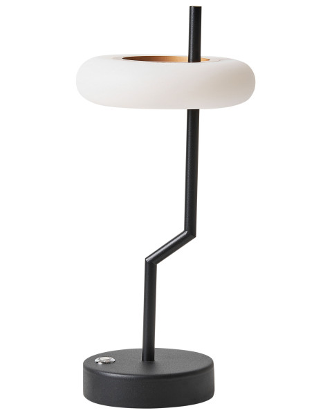 Nowoczesna lampa stołowa metalowa czarna 446735