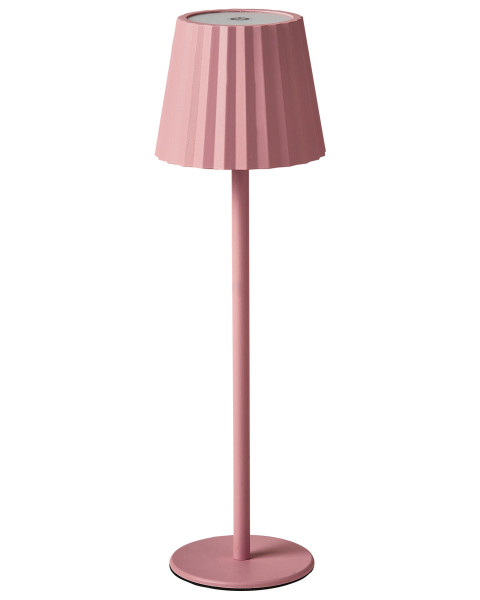 Nowoczesna lampa stołowa metalowa pastelowy róż 339720