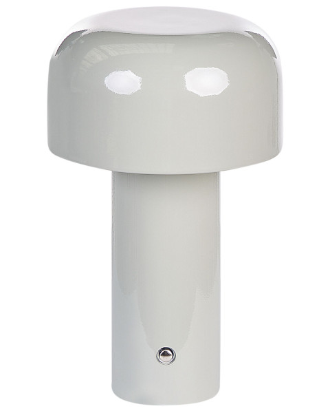 Nowoczesna lampa stołowa metalowa szara 385084