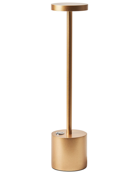 Nowoczesna lampa stołowa metalowa złota 385088