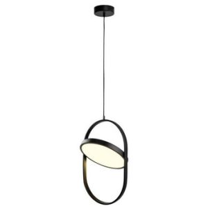 Nowoczesna LAMPA WISZĄCA czarna 38cm ELIPSE LED 217501 Nowoczesna LAMPA WISZĄCA czarna 38cm ELIPSE LED 217501