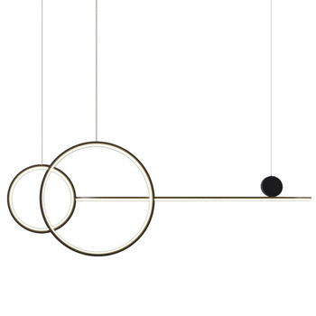 Nowoczesna LAMPA WISZĄCA LED NEW AGE czarna 120cm 217515