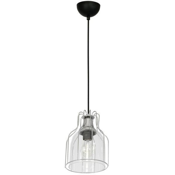 Nowoczesna lampa wisząca Luminex szklany transparentny klosz chrom E27 1068221