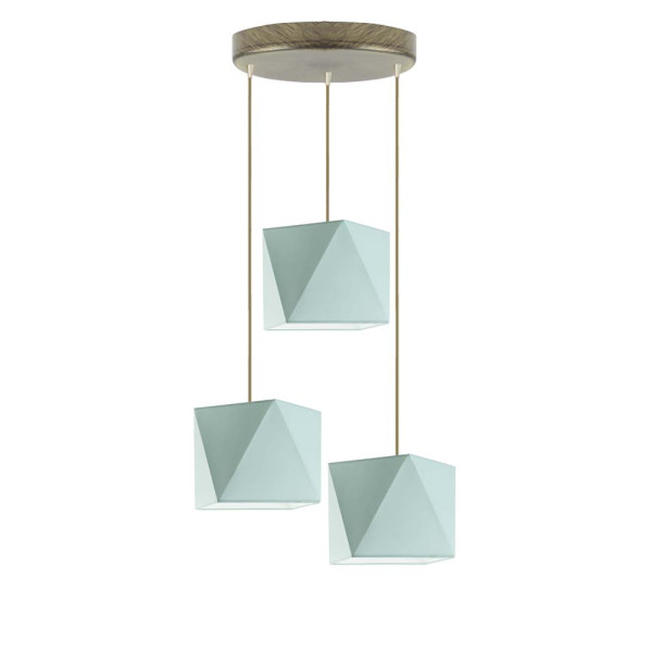 Nowoczesna lampa wisząca MAJORKA loft Srebrny/ Miętowy 1017234