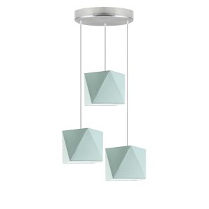 Nowoczesna lampa wisząca MAJORKA loft Srebrny/ Miętowy 1018718 Nowoczesna lampa wisząca MAJORKA loft Srebrny/ Miętowy 1018718