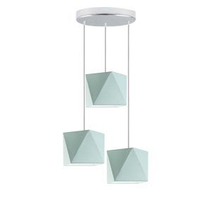 Nowoczesna lampa wisząca MAJORKA loft Srebrny/ Miętowy 1017227 Nowoczesna lampa wisząca MAJORKA loft Srebrny/ Miętowy 1017227