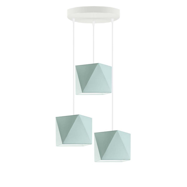 Nowoczesna lampa wisząca MAJORKA loft Srebrny/ Miętowy 905165