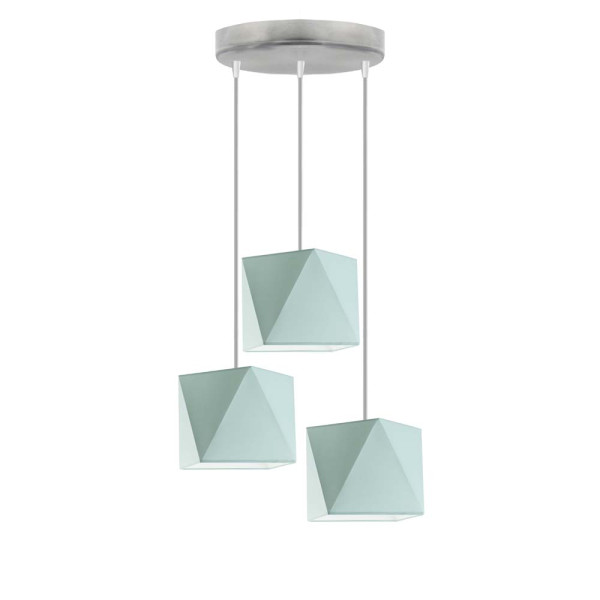 Nowoczesna lampa wisząca MAJORKA loft Srebrny/ Miętowy 905201