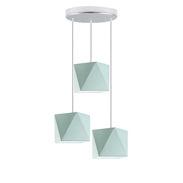 Nowoczesna lampa wisząca MAJORKA loft Srebrny/ Miętowy 1017227