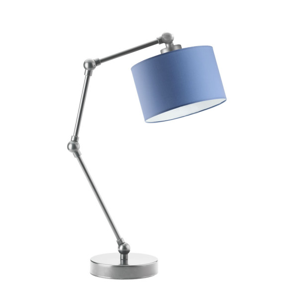Nowoczesna lampka biurkowa ASMARA Srebrny - Niebieski 872325