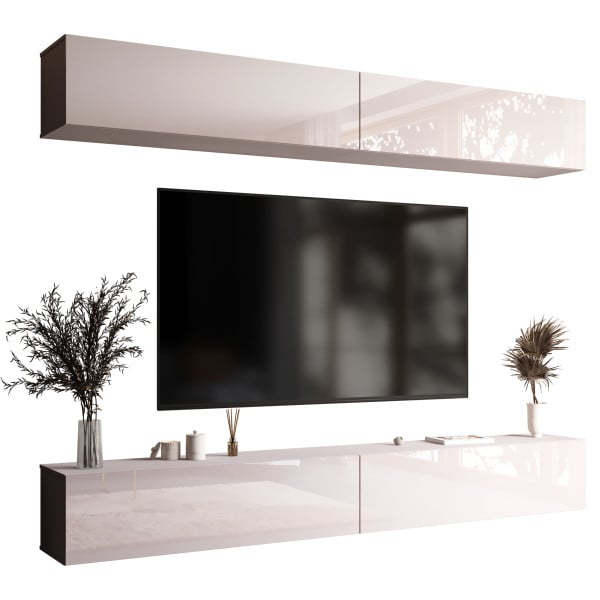 Nowoczesna meblościanka 280 cm do salonu PREMIUM kaszmir 781918