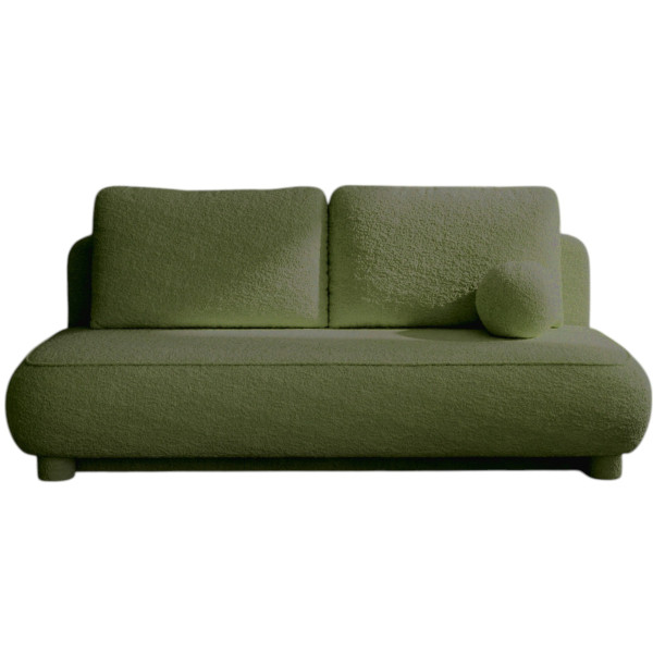 Nowoczesna oliwkowa sofa tapicerowana tkanina boucle COMFY 986818
