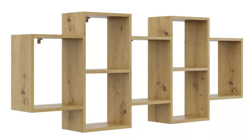 Nowoczesna półka wisząca dąb artisan - Rireon 246248