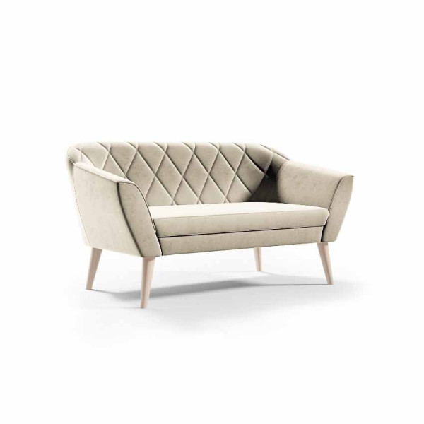 Nowoczesna sofa tapicerowana VIVA 2 - beżowy noga buk 378321
