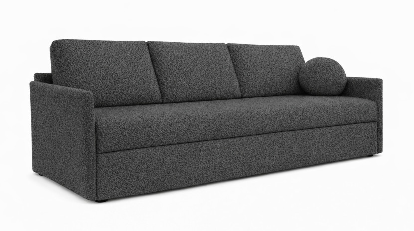 Nowoczesna sofa trzyosobowa SISI z funkcja spania w tk.Boucle ciemnoszara 942611