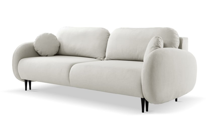 Nowoczesna sofa z funkcją spania SOFTI- Zimny beż 555440