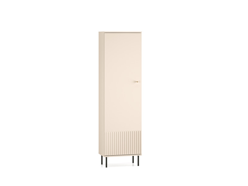 Nowoczesna Szafa 55 Cm Ryflowane Fronty Kaszmir Beż Glamour Przedpokój 1045779