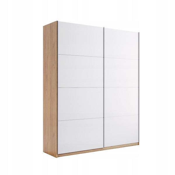 Nowoczesna Szafa Przesuwna Biały Połysk 150 cm 297051