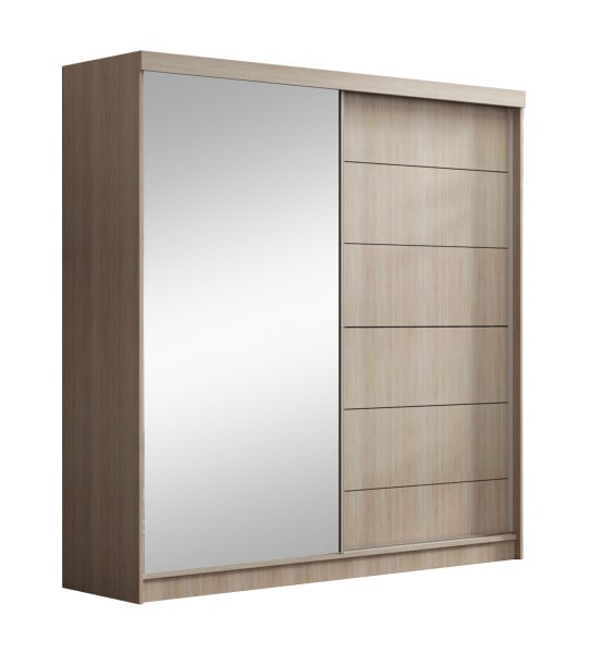 Nowoczesna szafa przesuwna z lustrem FINITY 150 / sonoma 378333