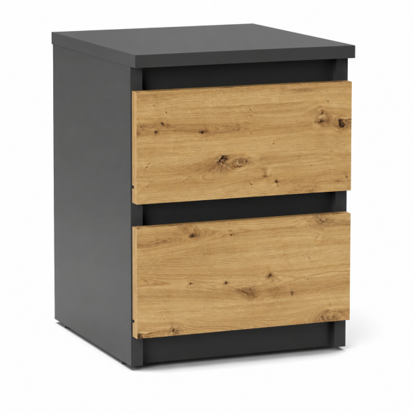 Nowoczesna Szafka komoda stolik nocny 2 szuflady SM3 Antracyt-Artisan 1058345