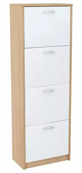 Nowoczesna szafka na buty dąb sonoma + biały - Xyax 692296