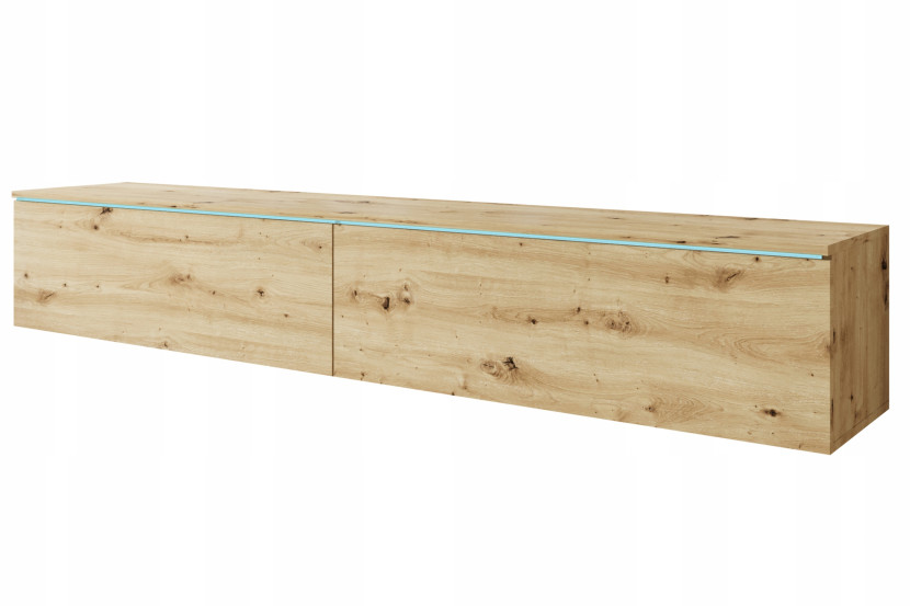 Nowoczesna szafka RTV 180 do salonu bezuchwyt stojąca/wisząca artisan z LED 804955