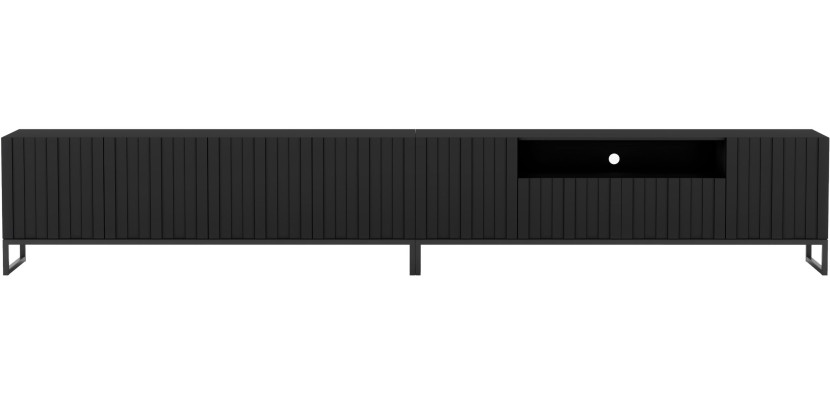 Nowoczesna Szafka RTV Loft Komoda RTV Czarny MAT 300 cm Rama 239657