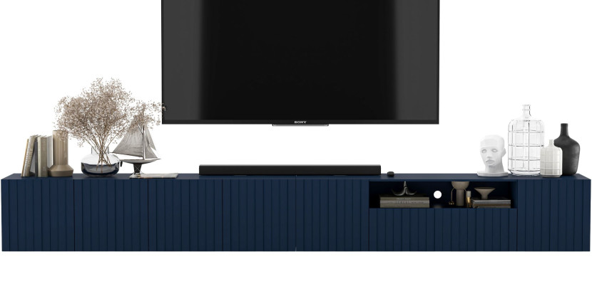 Nowoczesna Wisząca Szafka RTV Glamour Komoda Granatowa 300 115896