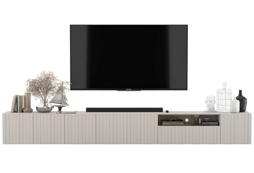 Nowoczesna Wisząca Szafka RTV Glamour Komoda Kaszmir MAT 300 cm 1063137