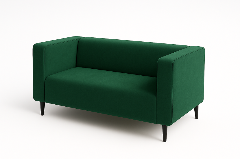 Nowoczesna wygodna sofa dwuosobowa tapicerowana CALMO welur manila 35 728120
