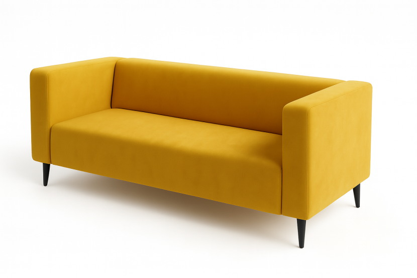 Nowoczesna wygodna sofa trzyosobowa tapicerowana CALMO welur manila 32 745366