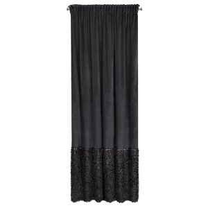 Nowoczesna zasłona na taśmie MARION2 welwetowa 140X270 czarna 957959 Nowoczesna zasłona na taśmie MARION2 welwetowa 140X270 czarna 957959