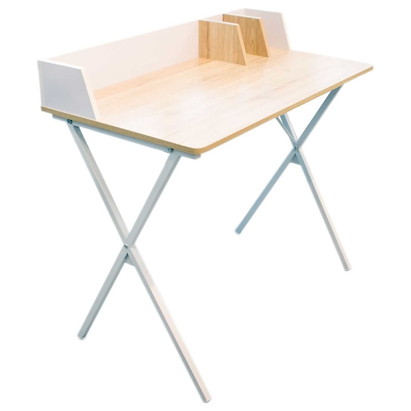 NOWOCZESNE BIURKO Brico białe loft Z DWOMA PRZEGRÓDKAMI 45340