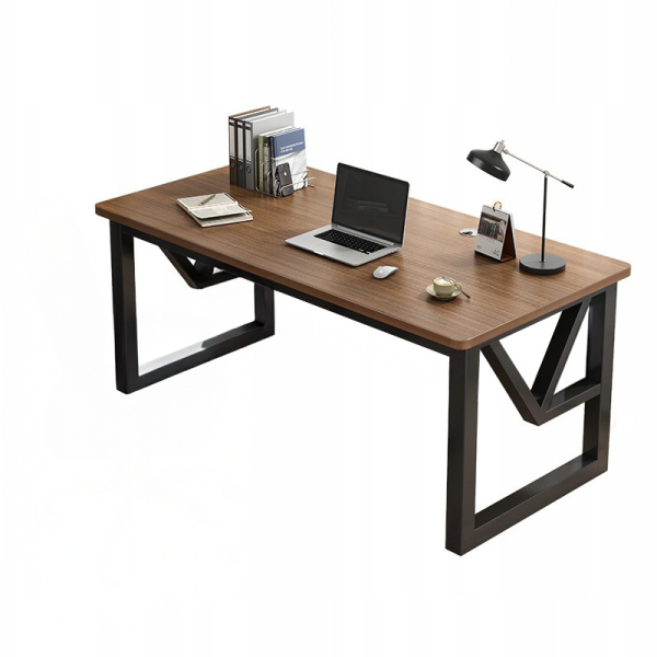 Nowoczesne biurko komputerowe ciemny buk loft 120 cm 673490