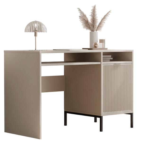 Nowoczesne biurko WAVE 120 cm na nóżkach - kaszmir 704203