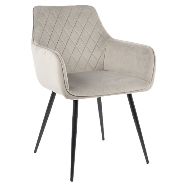 Nowoczesne krzesło fotel kuchnia salon tapicerowane KT204 Maria II szare 759048
