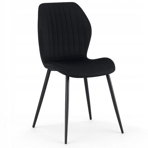 Nowoczesne krzesło kuchnia jadalnia salon tapicerowane KT119 Zoya czarne 820525