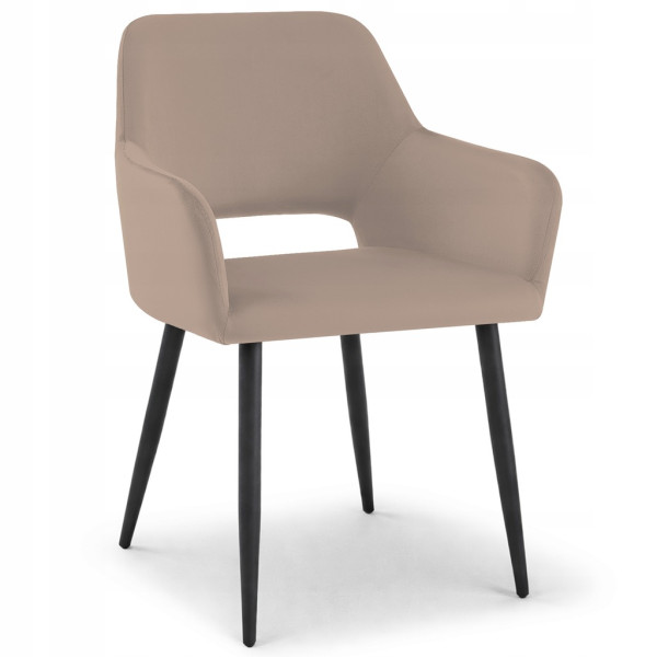 Nowoczesne krzesło velvet Olivia KT205 do kuchni, jadalni i salonu brąz 913105