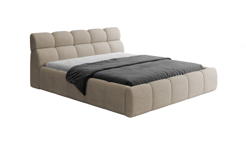 Nowoczesne łóżko tapicerowane 160x200 + pojemnik na pościel GIULIA Eden 04 487508