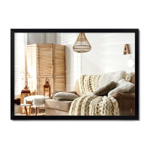 Nowoczesne lustro 73×53 cm eleganckie lustro ścienne czarne 897356 Nowoczesne lustro 73×53 cm eleganckie lustro ścienne czarne 897356