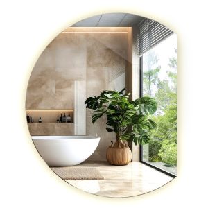 Nowoczesne Lustro 90 cm LED do Łazienki Przedpokoju Glamour 229127 Nowoczesne Lustro 90 cm LED do Łazienki Przedpokoju Glamour 229127