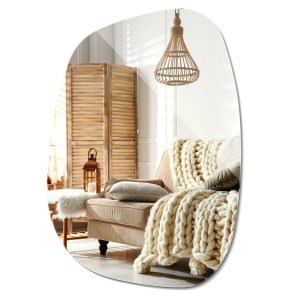 Nowoczesne lustro abstrakcyjne ścienne 67,9 x 47 cm Wallfluent 865326 Nowoczesne lustro abstrakcyjne ścienne 67,9 x 47 cm Wallfluent 865326