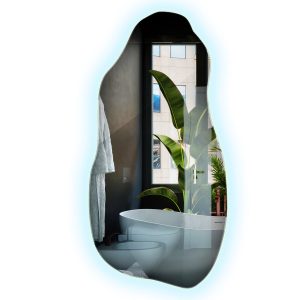 Nowoczesne lustro LED o asymetrycznym kształcie 45 cm x 90 cm 879858 Nowoczesne lustro LED o asymetrycznym kształcie 45 cm x 90 cm 879858