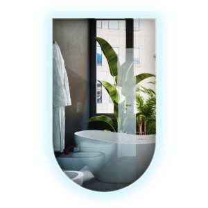 Nowoczesne lustro LED organiczne z efektownym zimnym światłem 60 x 100 883649 Nowoczesne lustro LED organiczne z efektownym zimnym światłem 60 x 100 883649