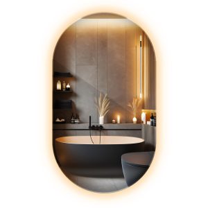 Nowoczesne lustro LED Wallfluent 52 x 90 cm elegancka ciepła barwa 896359 Nowoczesne lustro LED Wallfluent 52 x 90 cm elegancka ciepła barwa 896359