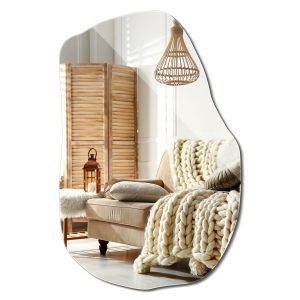 Nowoczesne lustro ścienne o organicznym kształcie Wallfluent 90 x 58,5 cm 865381 Nowoczesne lustro ścienne o organicznym kształcie Wallfluent 90 x 58,5 cm 865381